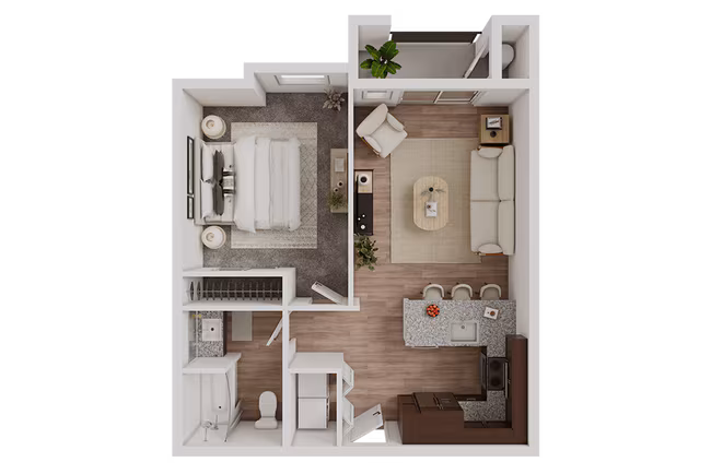 1 Bed • 1 Bath 3019 floor plan